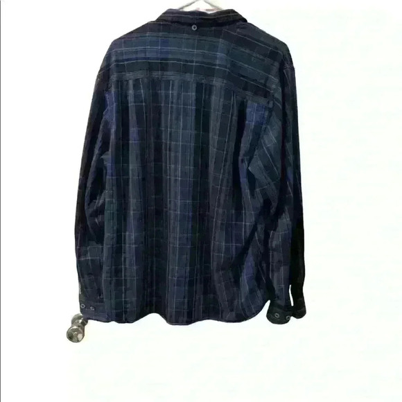Tommy Bahama Men’s Long Sleeve Plaid Blue Button Down Shirt - Picture 2 of 7